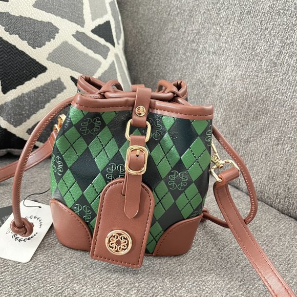 POHCE bucket bag 2023 NWT Green shoulder bag fashion texture bucket bag 2211 - Picture 12 of 12